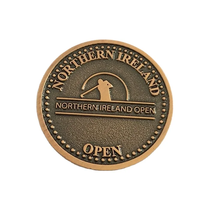 Wholesale Bulk Golf Sport Metal Custom Golf Coin Antique Copper Golf Ball Markers factory