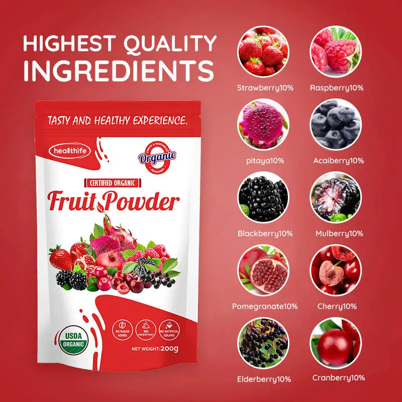 Oem Organic Super Food Mixed Berries Powder,Red Blend Powder Buy Mixed Berries Powder,Super