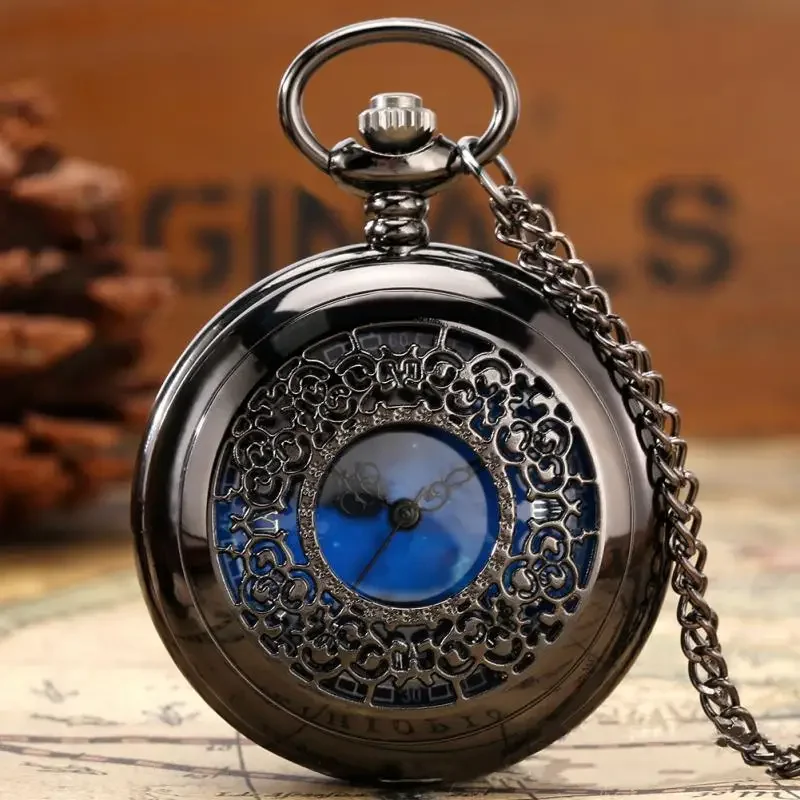 Blue face pocket watch hotsell