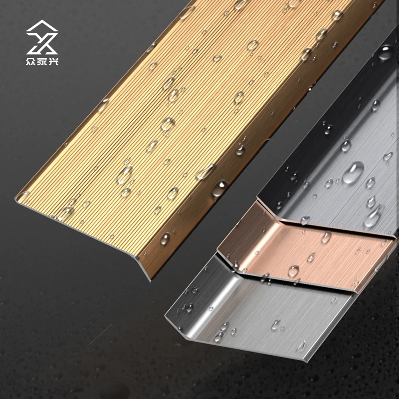 Hotel Metal Skirting Board Tile Trim Floor Skirting Aluminum profile Alloy Edge Trim Baseboard details