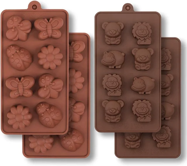 Cheap Flexible Non-stick Chocolate Cake Molds Forest Bug Animal Shape DIY Silicone Jelly Mould