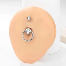 1pcs Punk Curved Navel Piercing for Women Stainless Steel 14G Crystals Zircon Belly Button Rings Belly Piercing Body Jewelry
