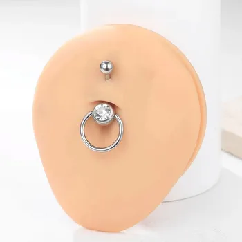 1pcs Punk Curved Navel Piercing for Women Stainless Steel 14G Crystals Zircon Belly Button Rings Belly Piercing Body Jewelry