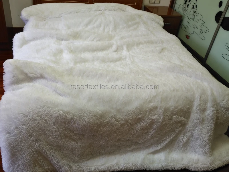 Fluffy Soft Modern Knitted Winter Fleece Throw Blanket Polyester Long Hair Cozy Fuzzy Sherpa Plush Warm Mink Faux Fur Anti-Dust