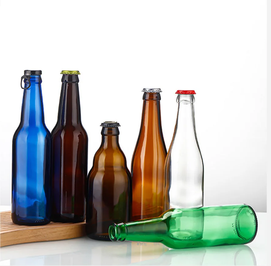 Wholesale Beverage Jar Juice Bottle Beer Wine Drink Amber Glass Bottle