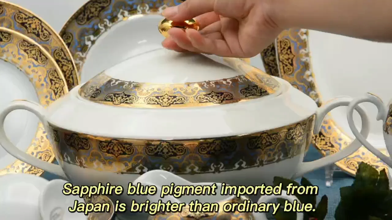 Karosa 24pcs Classic Style Bone China Beautiful Tea Set Coffee Cup Set