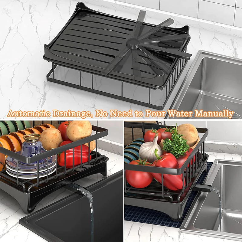 Detachable Multifunction Countertop Kitchen Dish Rack Drainer