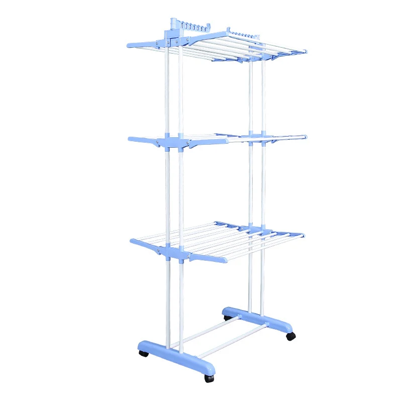 GG28 Indoor Outdoor Cloth Drying Rack with Casters Tier