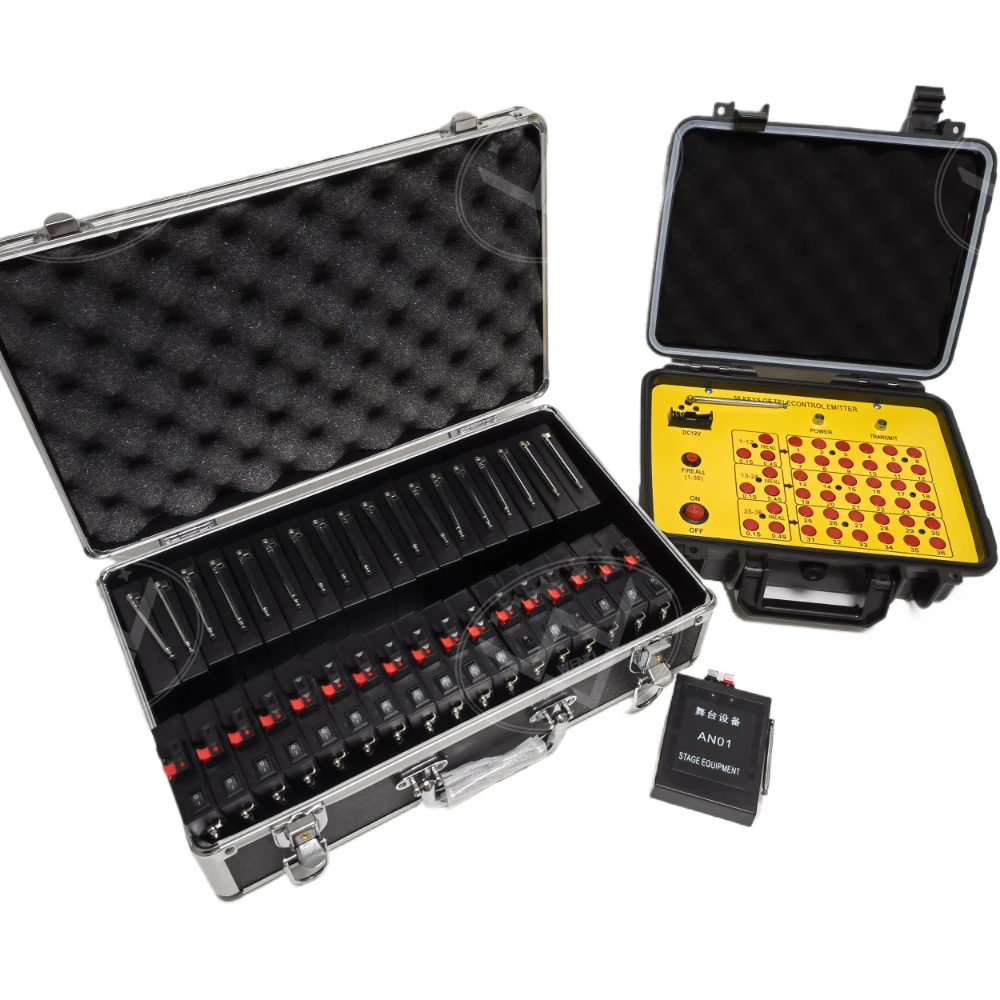CE Passed Remote Control 36 Cue Professional Fireworks Firing System Salvo Sequential Fire Rechargeable Firing System