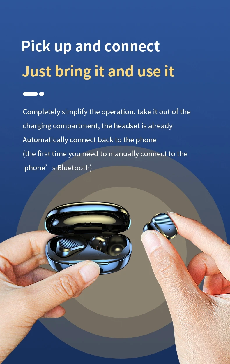 T2 TWS Wireless Earphones Stereo, LED, and Microphone