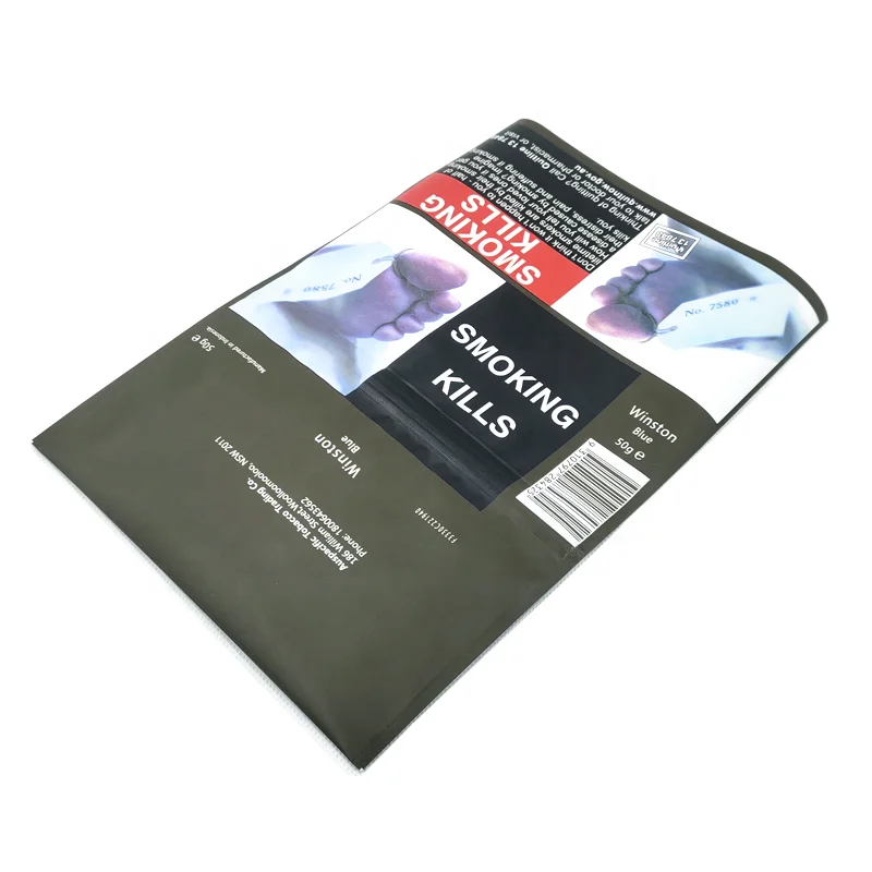 Factory Customized 50g Amber Leaf Tobacco Bag Portable Cigarette 30g25g Winston Golden American Spirit Tobacco Packaging Bag