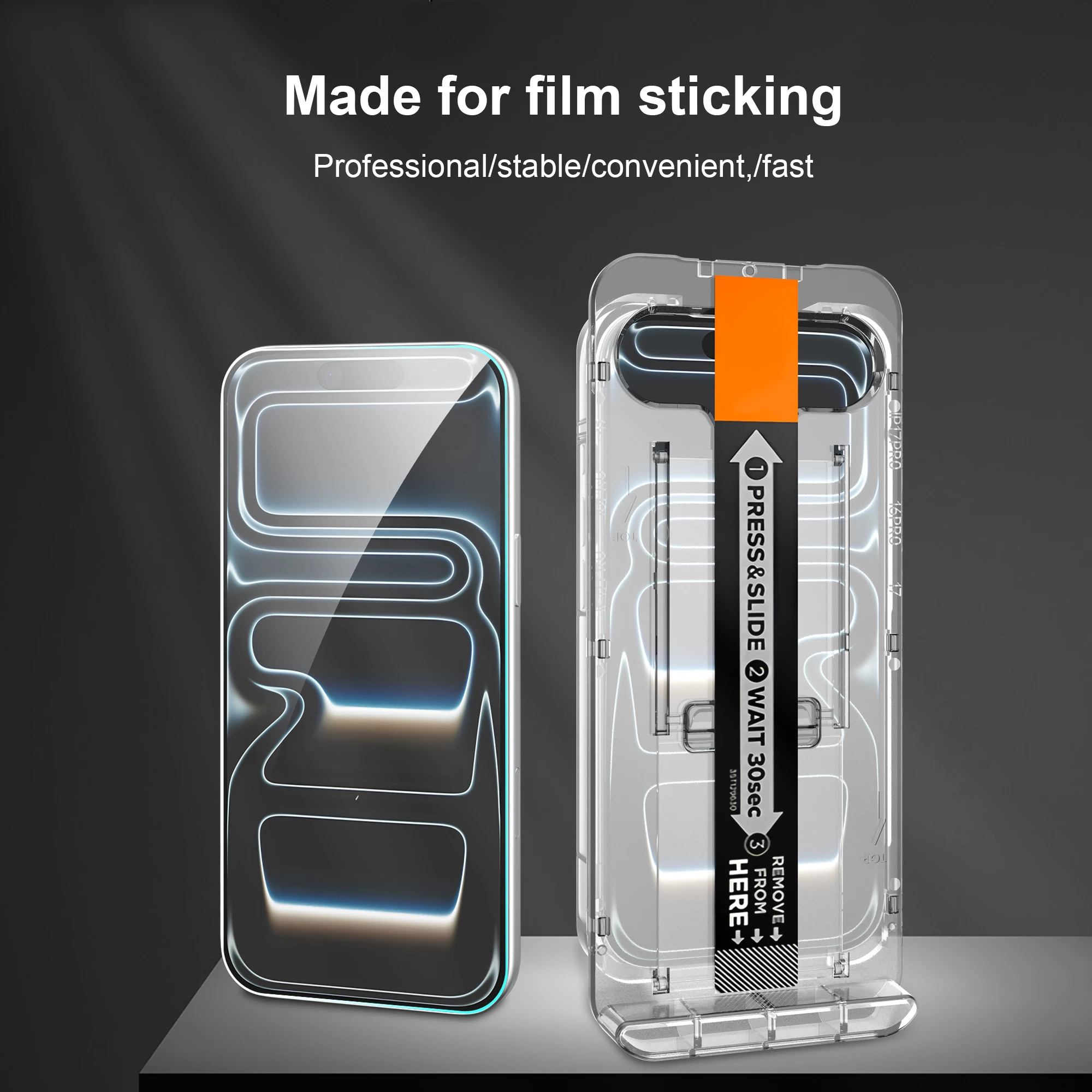 product kickstand tray tempered glass holder screen protector 9h hardness anti fingerprint easy install full cover auto dust removal kit-3