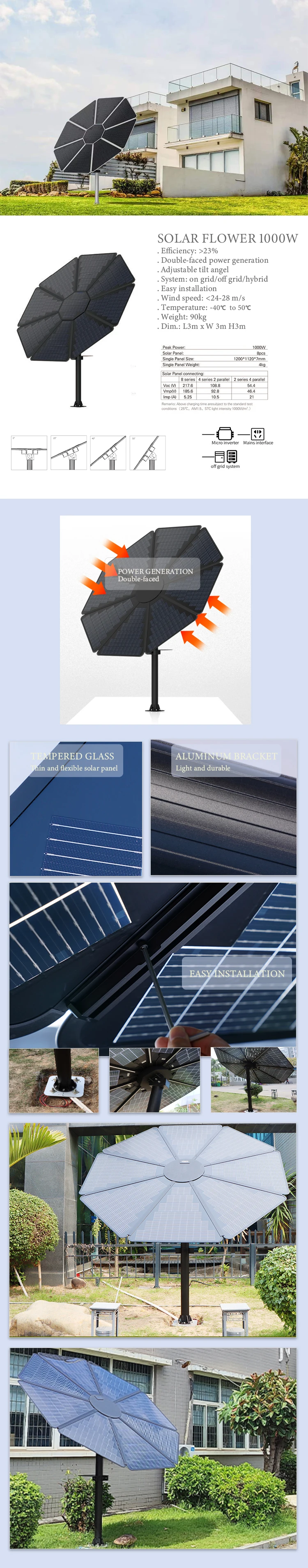 Sunflower Solar System Solar Generation System Solar Energy Products
