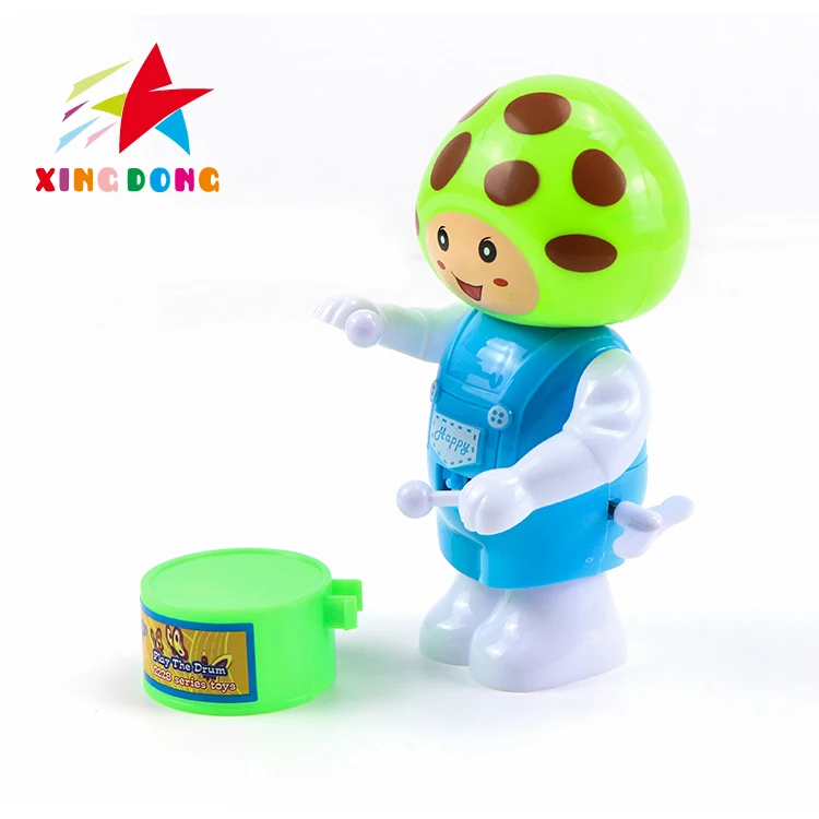 Wholesale custom wind up toys cute mini cartoon boy beat a drum