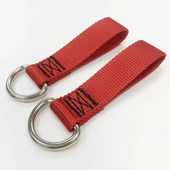 X-C-PIN 2.5kg/5.5lb red color Belt Loop Anchor webbing tool tether tool lanyard with strong steel D ring