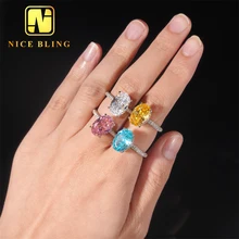 New Hot Sale 11x8.5MM 925 Sterling Silver Ring Zircon Engagement Ring for Women Fashion Jewelry