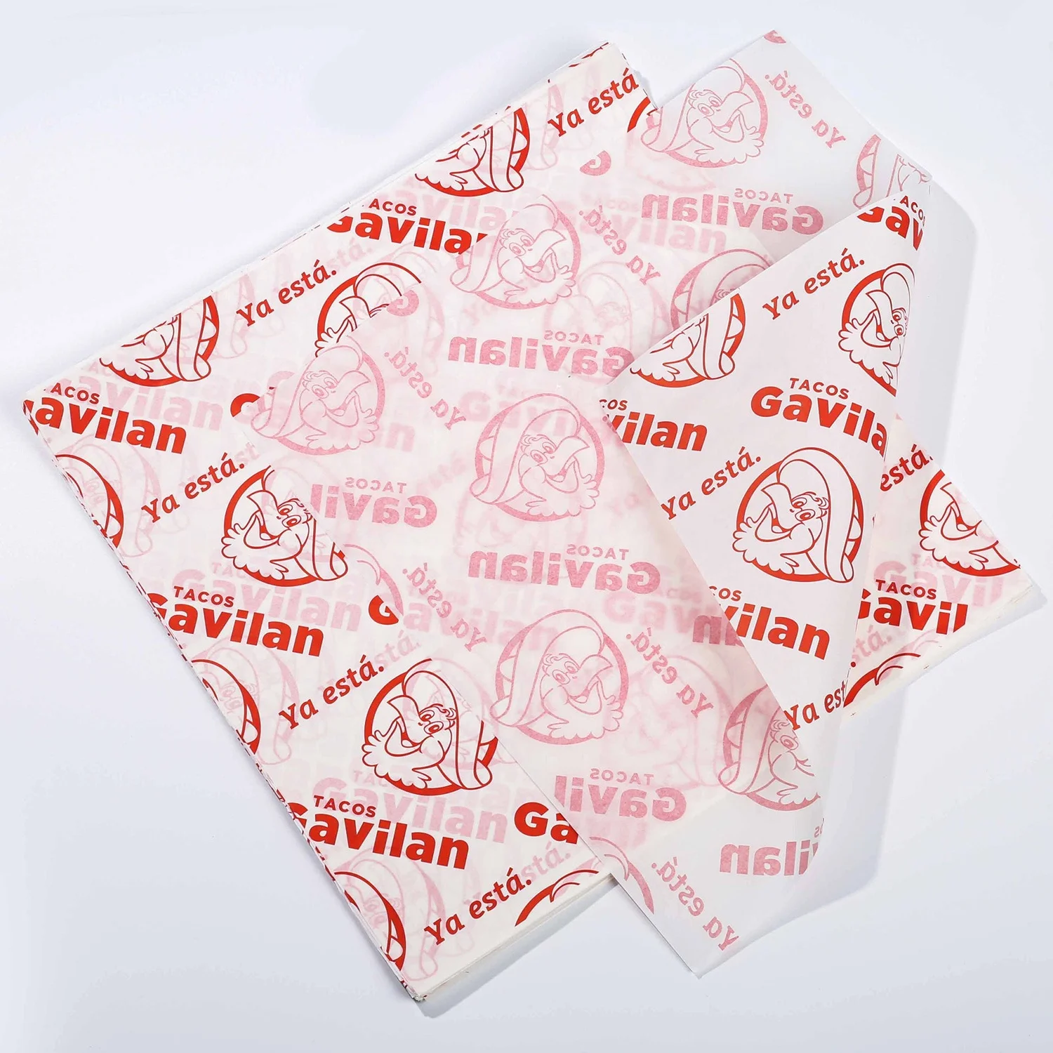 Waxed Greaseproof Custom Logo Paper Sandwich Food Wrap Wrapping Restaurant Printed Burger Paper