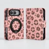 Pink Base Leopard Magnetic Kickstand
