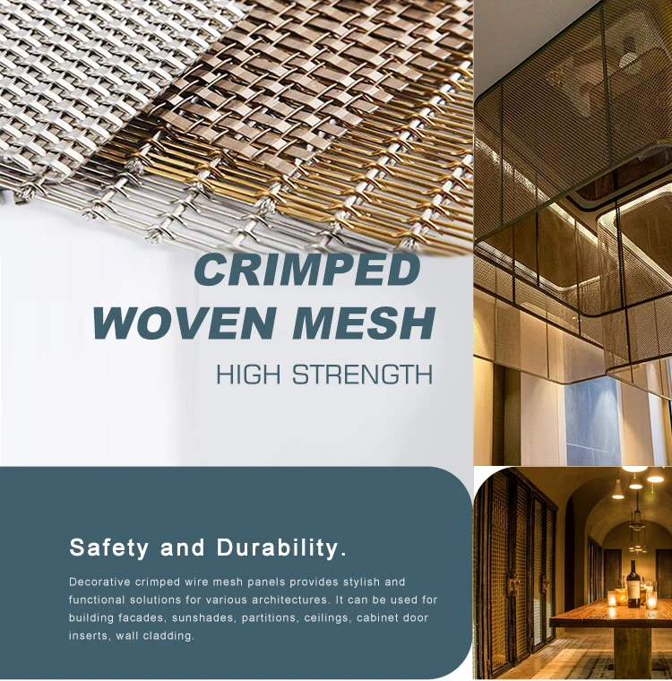 Furniture Cabinet Door Bronze Decorative Stainless Steel Metal Wire Woven  Mesh - China Architectural Metal Mesh, Woven Metal Mesh Fabric