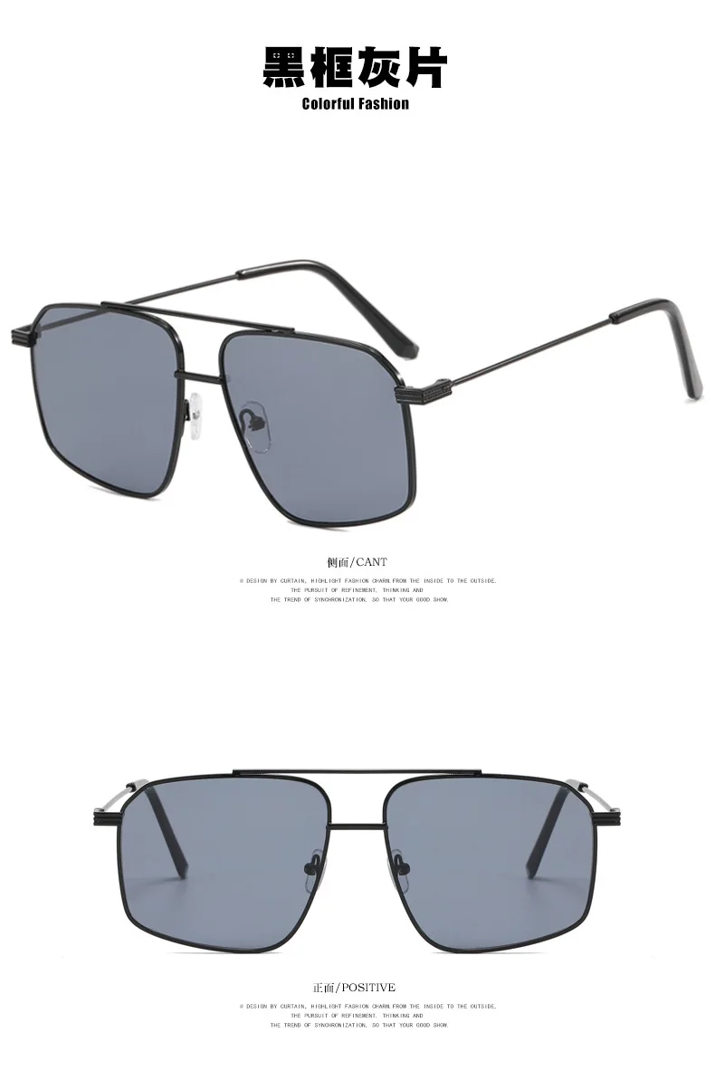 Nuevas gafas de sol con montura de Metal Vintage al por mayor para hombres y mujeres 2025 nuevo estilo Retro clásico marco cuadrado gafas de sol