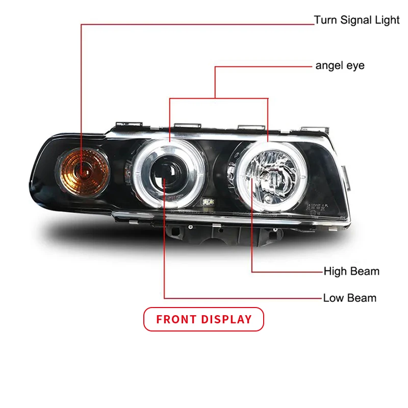 Upgrade to New Style Full LED Modified Led Headlamp for 1995 to 1998 BMW E38 7 Series 728 730 735 740 Head Lights  Front Lamp