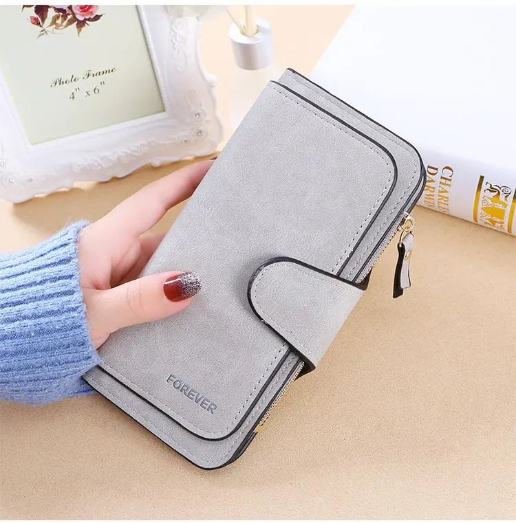 Folding Credit Card Holder Custom Women Lady Travel Luxury Pu Leather 3
