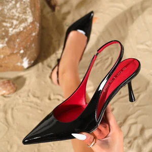 1235B-5 Women's High-heeled Sandals with Sexy High Heels and Pointed Toe Design, Lace Up, Lightweight and Comfortable