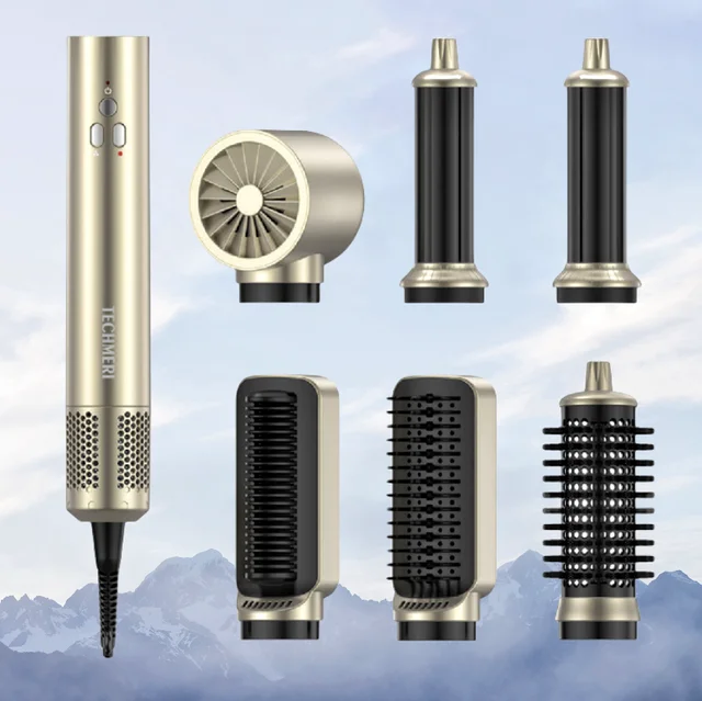 Detachable Multi-function Negative Ion Hair Straightener Curler  Hot Air Brush  Ionic Hair Dryer