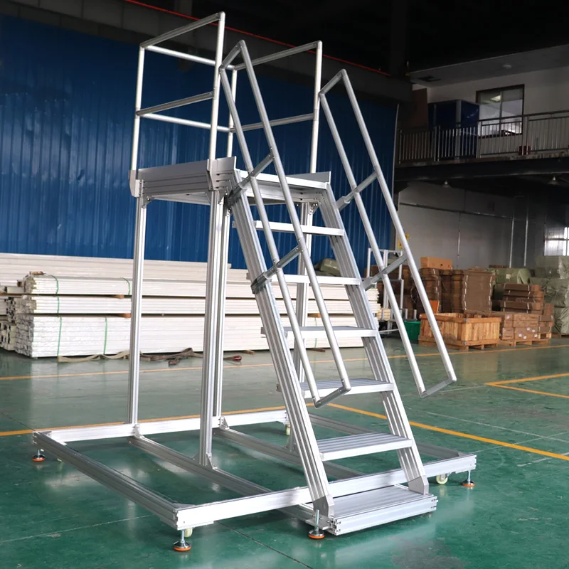 Lang Le Stair Handrails Step Ladder Equipment Aviation and Rail Maintenance and Repair Platforms Walkways Aircraft Maintenance