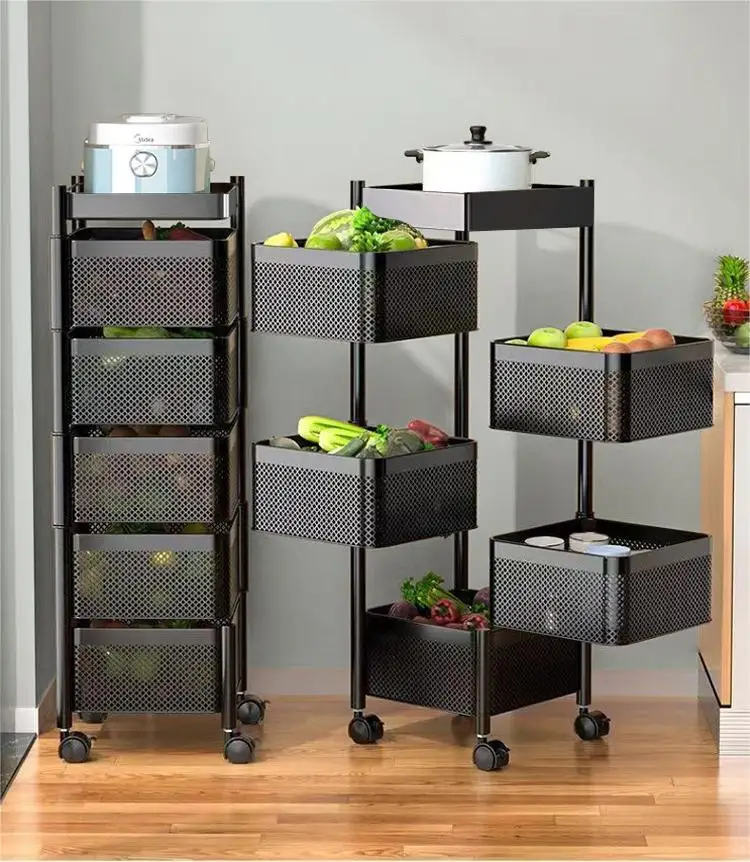Five Square Frame Shelving Multi-layer Floor-to-ceiling Vegetable And ...