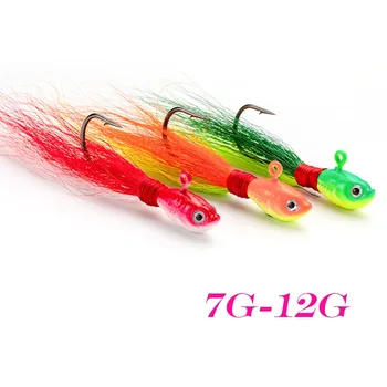 CHEERY 7g 10g 16g Deer Hair Metal Jig Head Hook Metal Jig Lure Sturdy Bait Fishing Jigging Lure – Metal Jig – view 3
