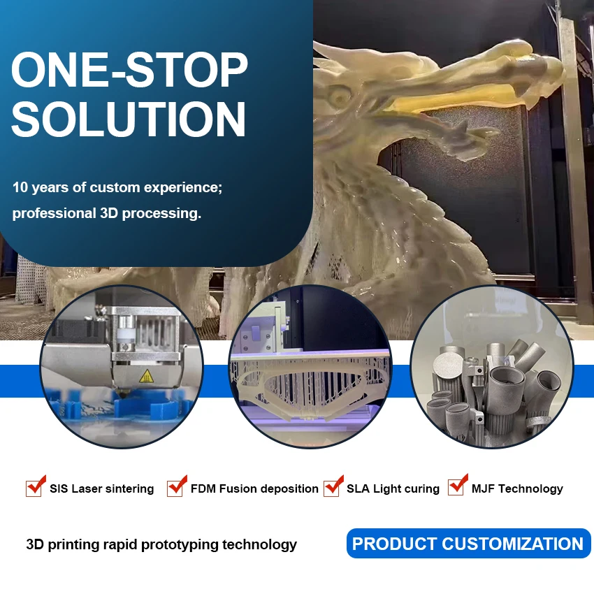High Precision 3D Metal Printing Custom Brass Titanium Alloy Stainless Steel SLM MJF 3D Technologies Machining Services Included