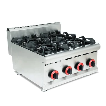 Commercial 4 Burners Gas Stove Table Top Cooker Kitchen Cooking Equipments For Restaurant Chinese Food Claypot Rice