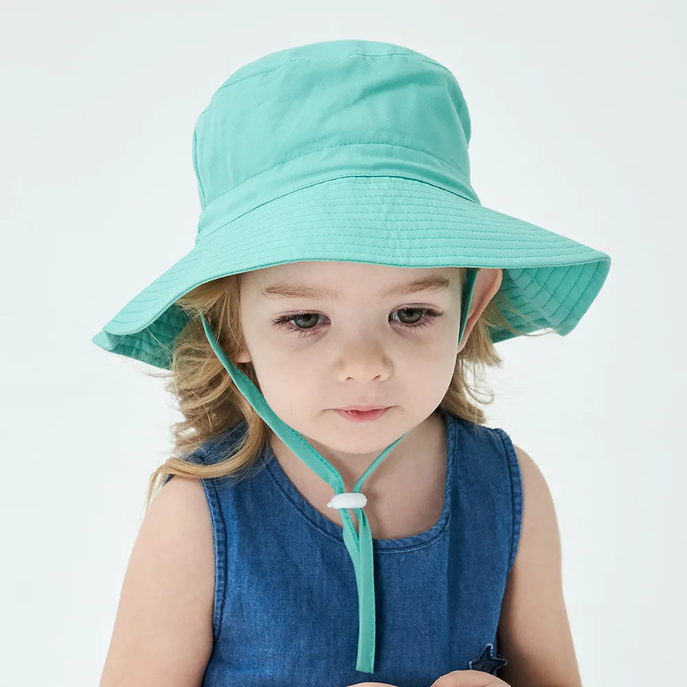 sombrero de pescador transpirable ajustable sombrero de playa con ala ancha Sombrero de sol para bebé niña y niño 