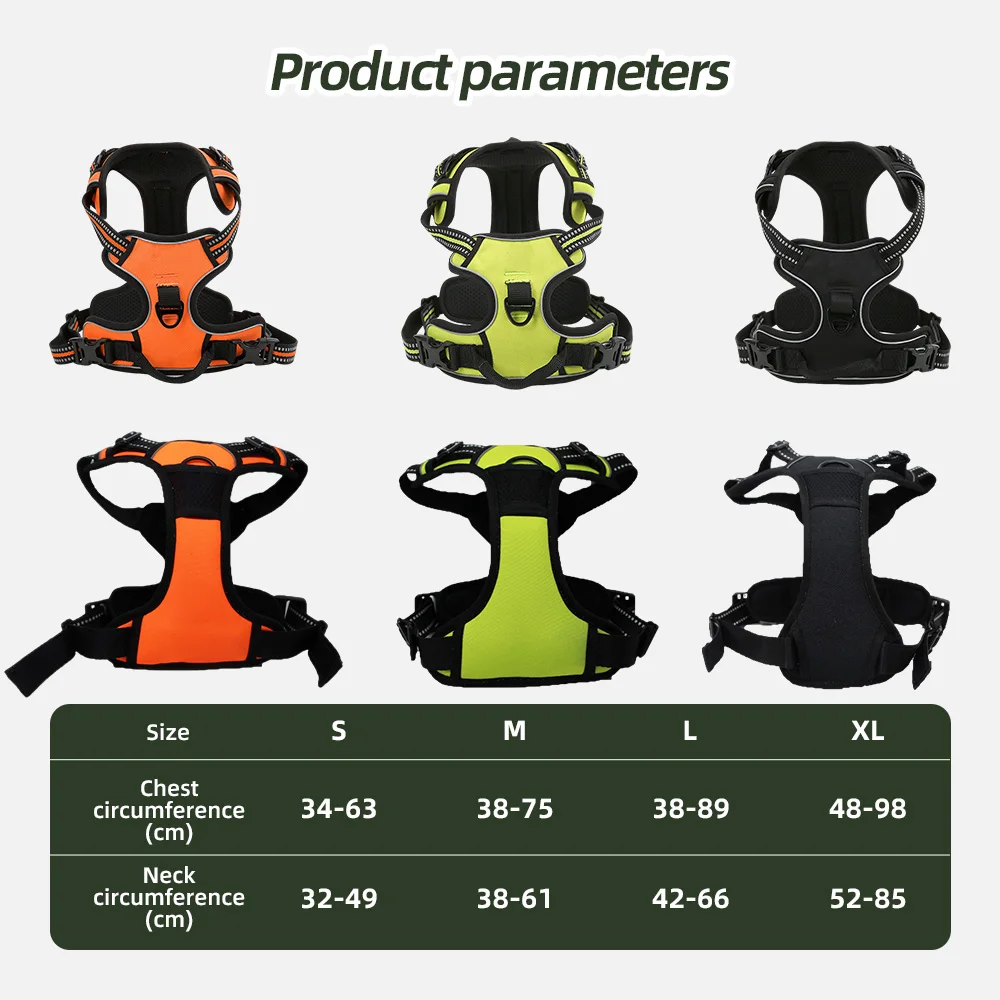 Wholesale Pet Supplies Adjustable Dog Harness with Reflective Stripes - product detail 3
