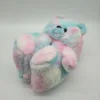 Pink-blue Plush Teddy Bear Slipper