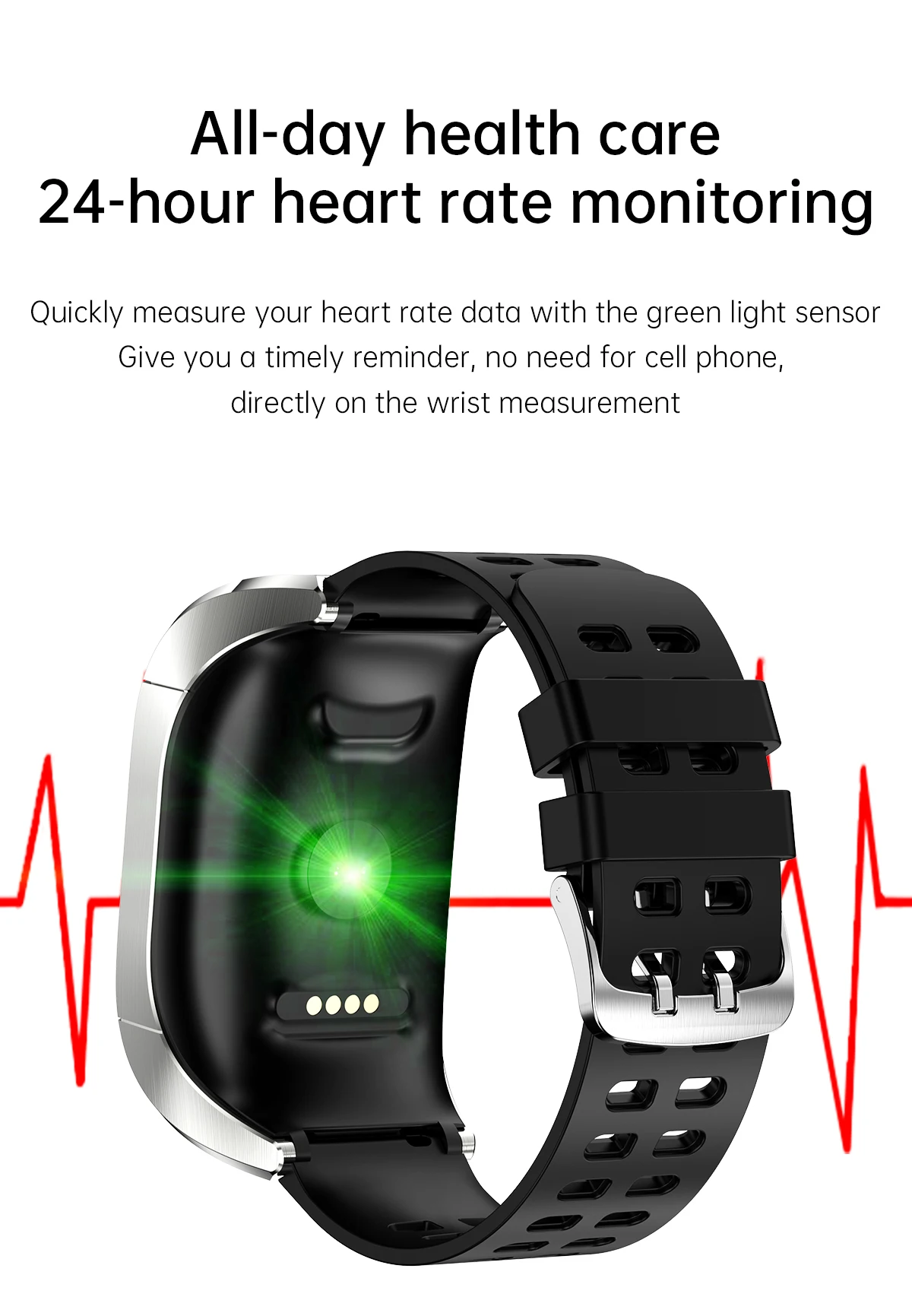 Smart Watch With Bluetooth Earphone Health Heart Rate Sleep Blood
