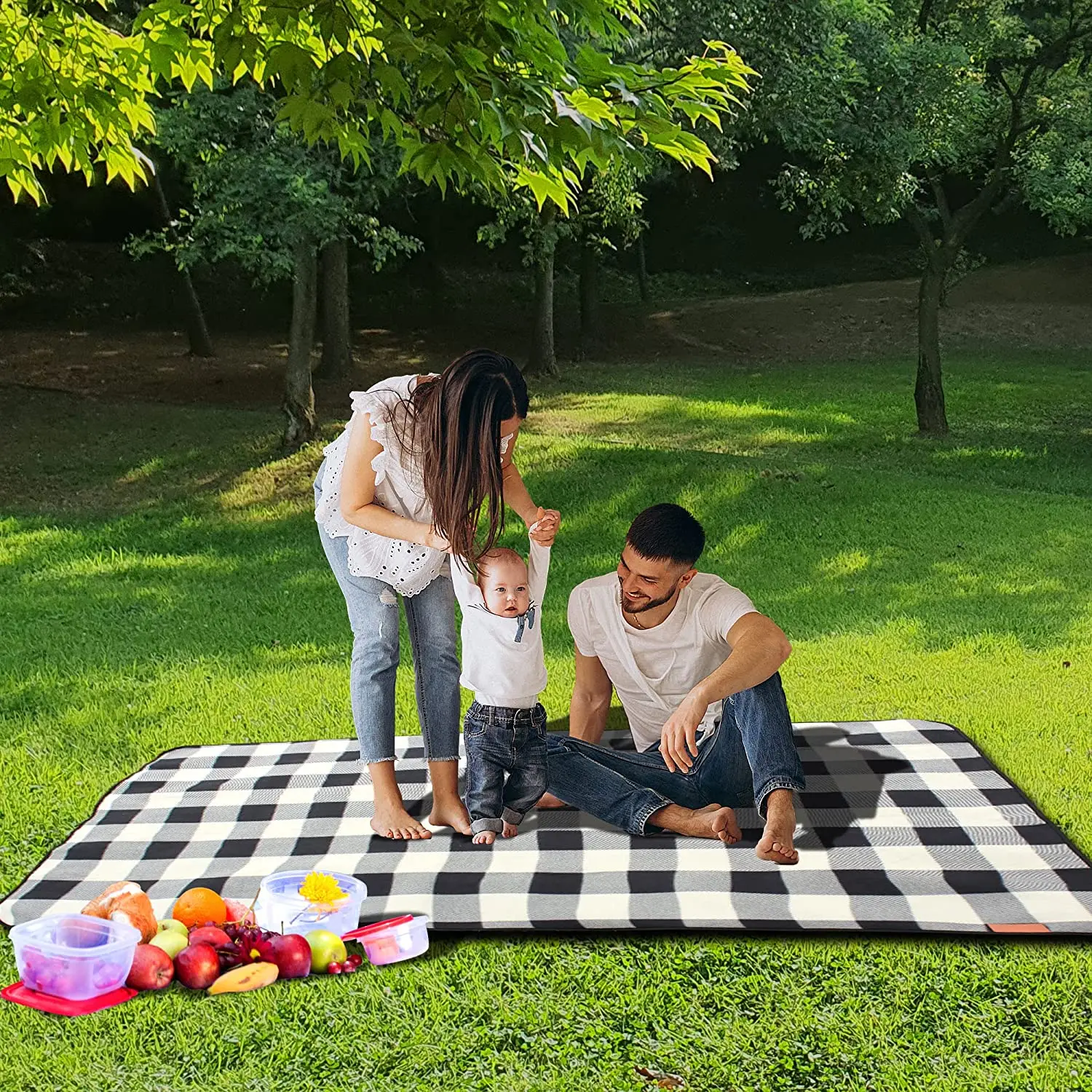 Wholesale Picnic Blanket Custom Outdoor Camping Rug Beach Mat Portable