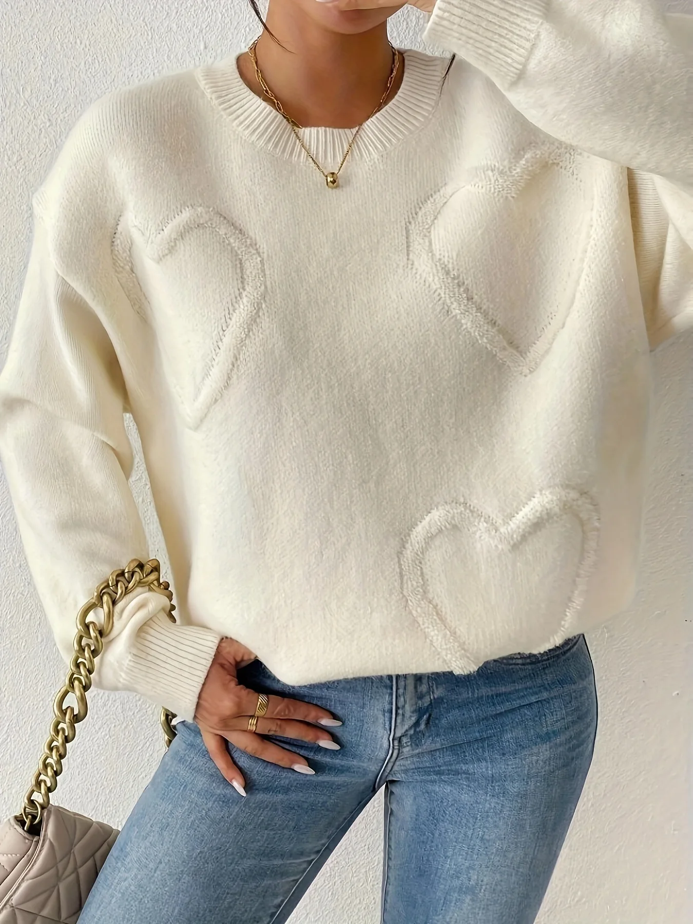 Heart Pattern Sweater 6
