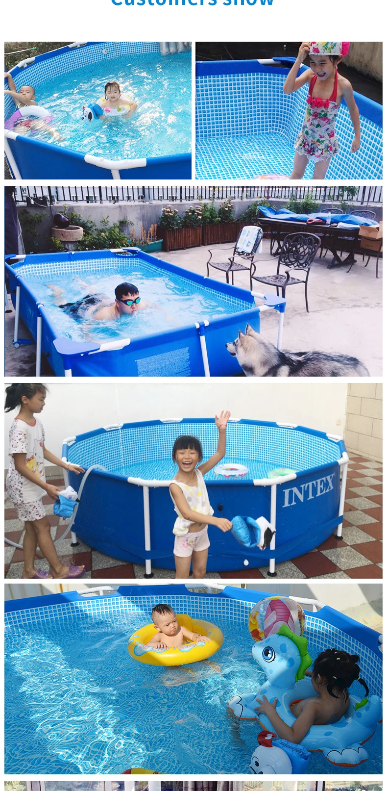 2020 Intex Inflatable Swimming Pool Inflatable Pools Large Inflatable ...