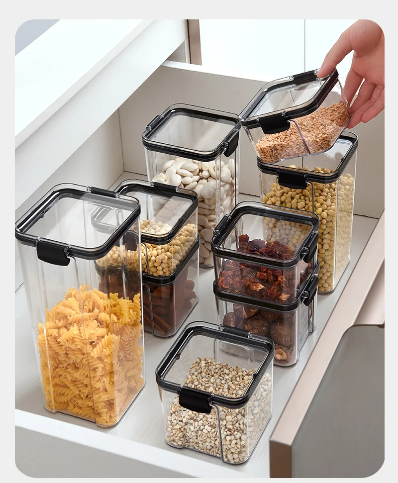 Sample Plastic Airtight Food Storage Containers With Lids Stackable ...