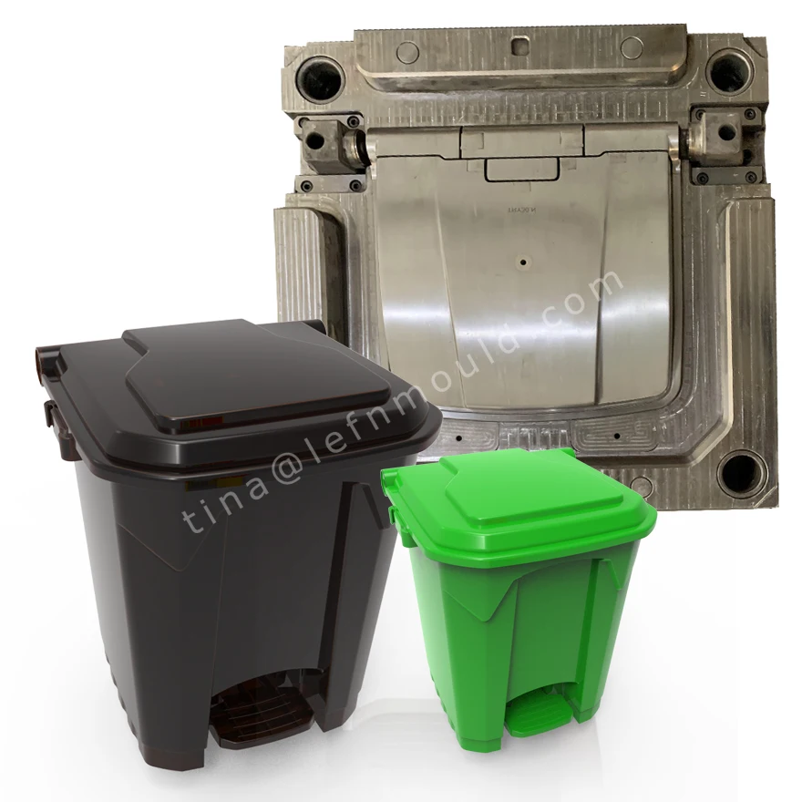 Хорошее качество пластиковая пресс-форма для мусорного бака с 2 емкостями