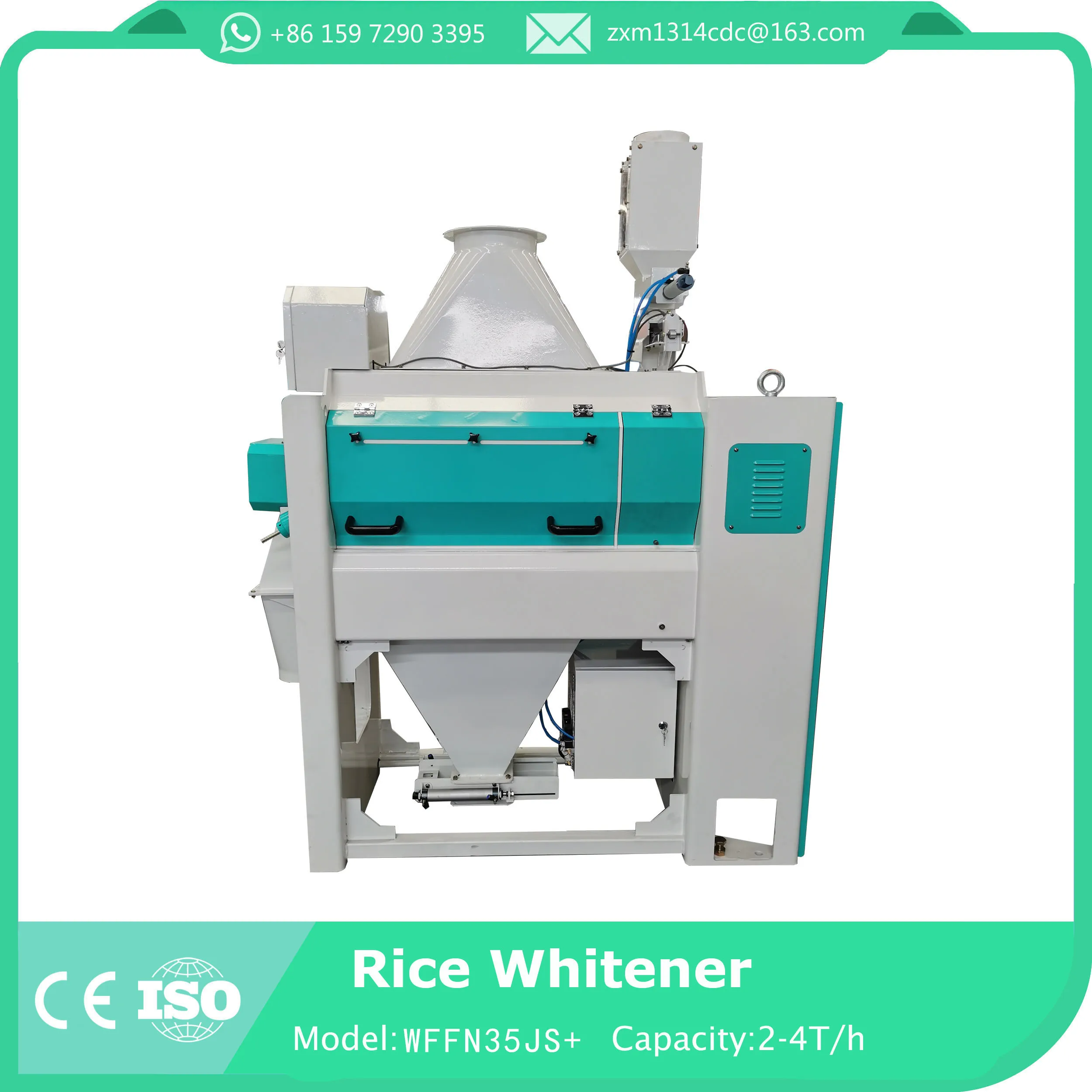 Wufeng Rice Whitening Machine Rice Huller Hulling Machine with Grain Suction Blower on Sale