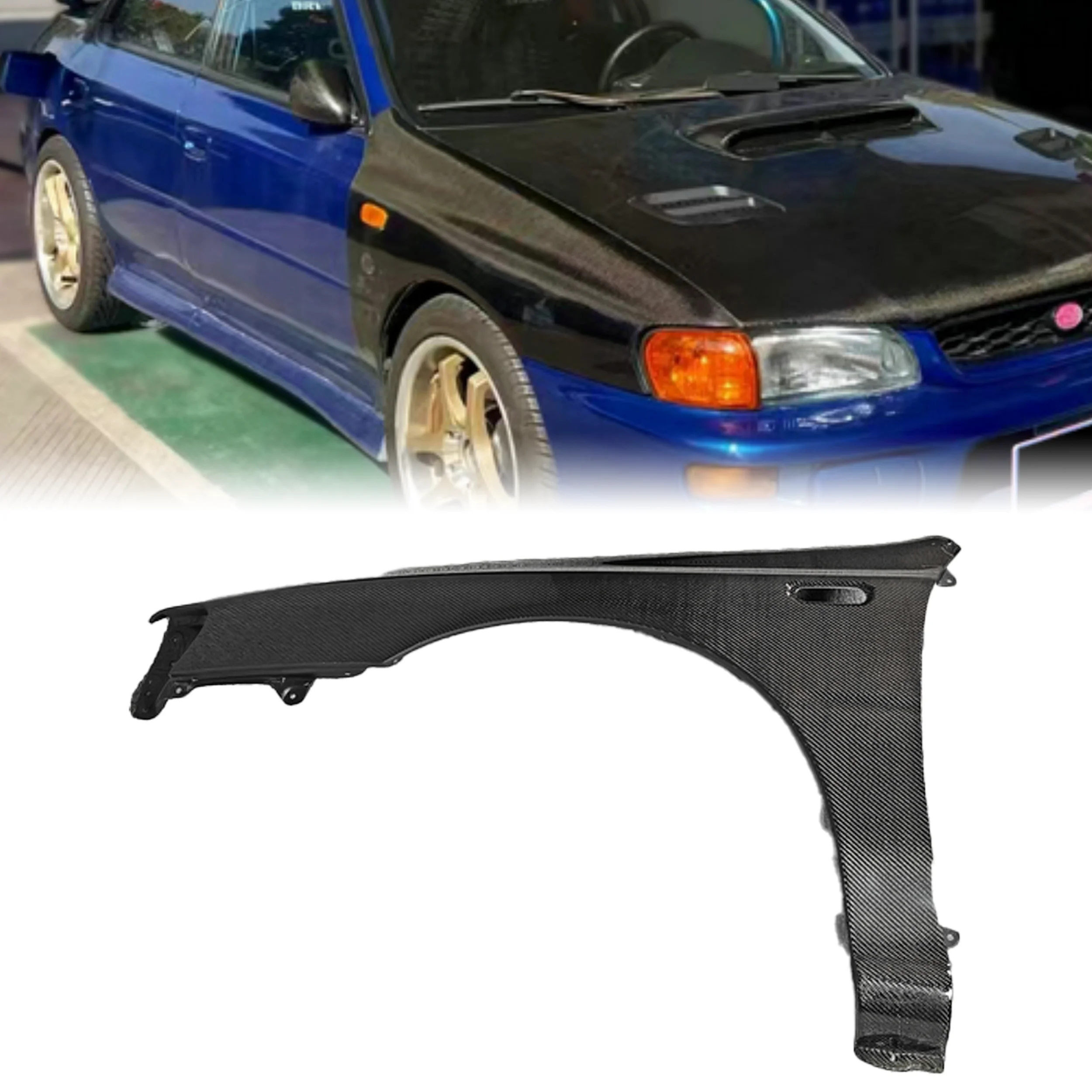 Epr Perfect Match Front Fender For Subaru Impreza GC8 1999 WRX OE Type Carbon Fiber Luxury Easy