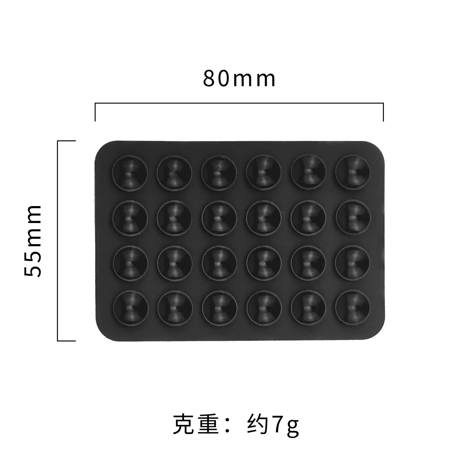 New Square Single Sided Phone Rubber Silicone Wall Mount Self-adhesive Suction Cup Mobile Phone Case Suction Cup Phone Holder