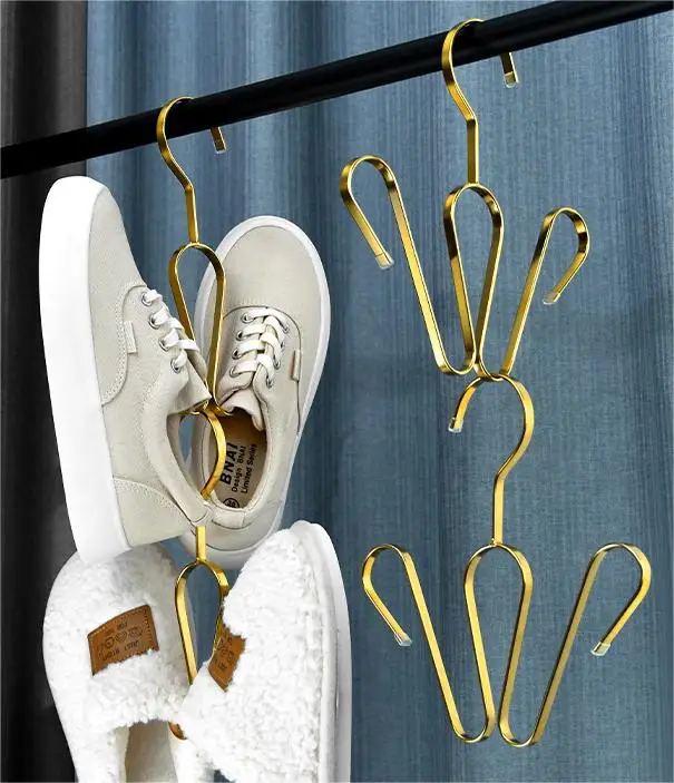 Outdoor Balcony Windproof Stainless Steel Metal Shoe Racks