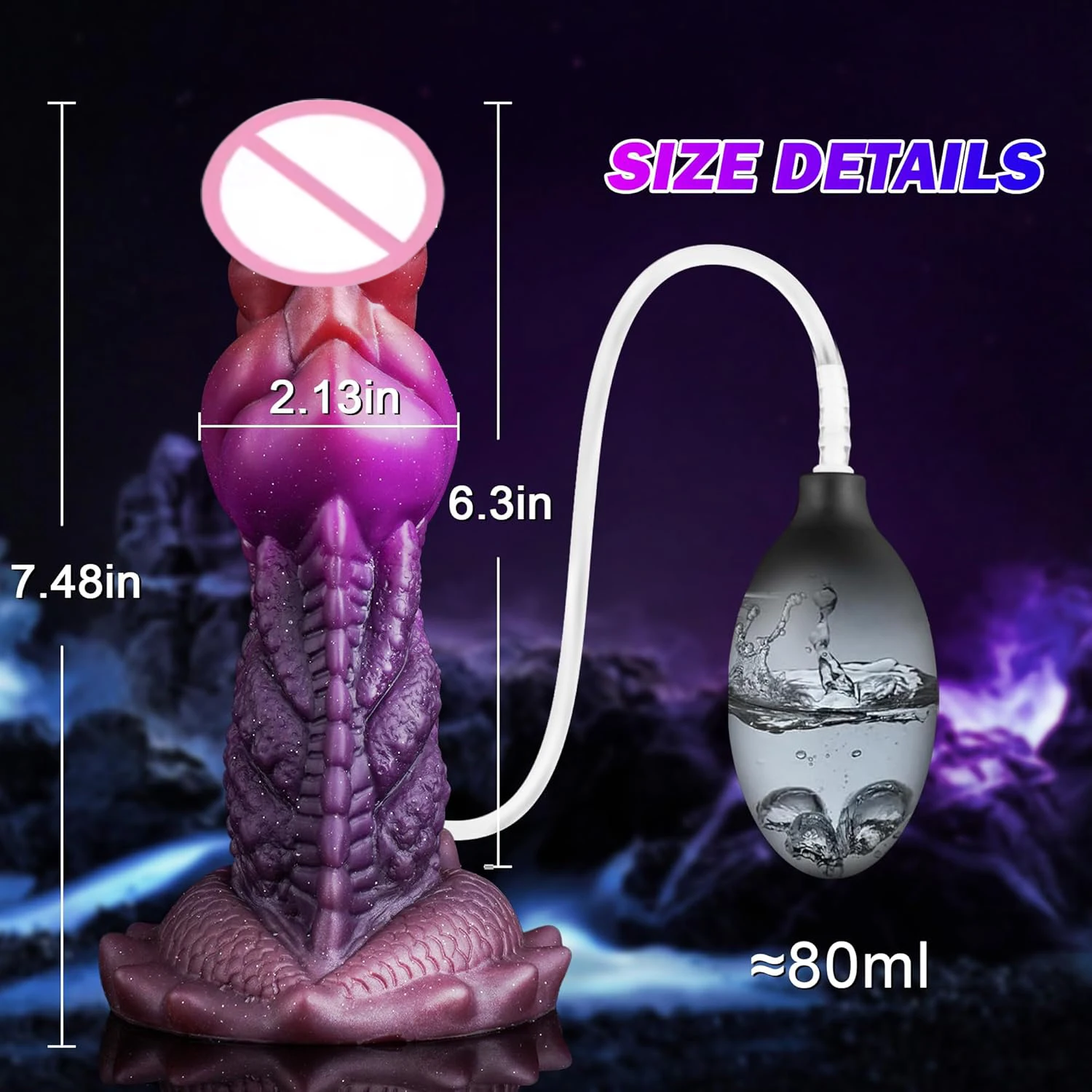 YAQU Monster Penis Dildo Realistic Huge Silicone Waterproof Toy Can Spray  Water Lightning Glow-in-the-Dark Portable| Alibaba.com