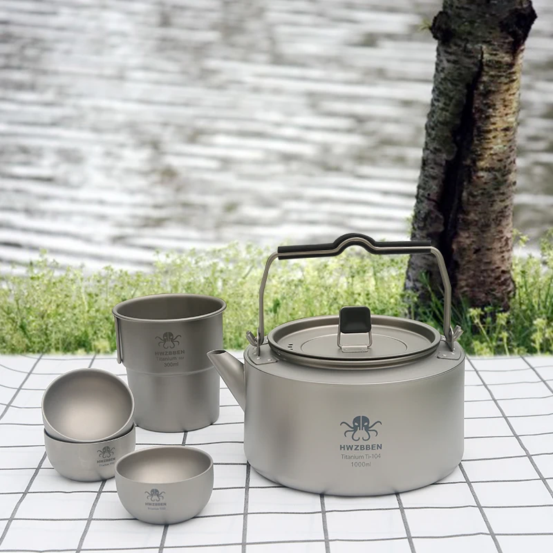 Hwzbben Pure Titanium Outdoor Kettle Lightweight And Durable - Temu