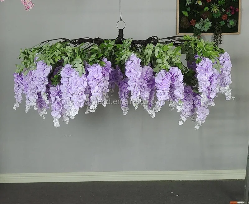 Fiori Artificiali Multicolore In Seta Con Stelo In Metallo – Decorazione Da Esterno Per Giardino E Matrimoni (Viola, 170 Cm)