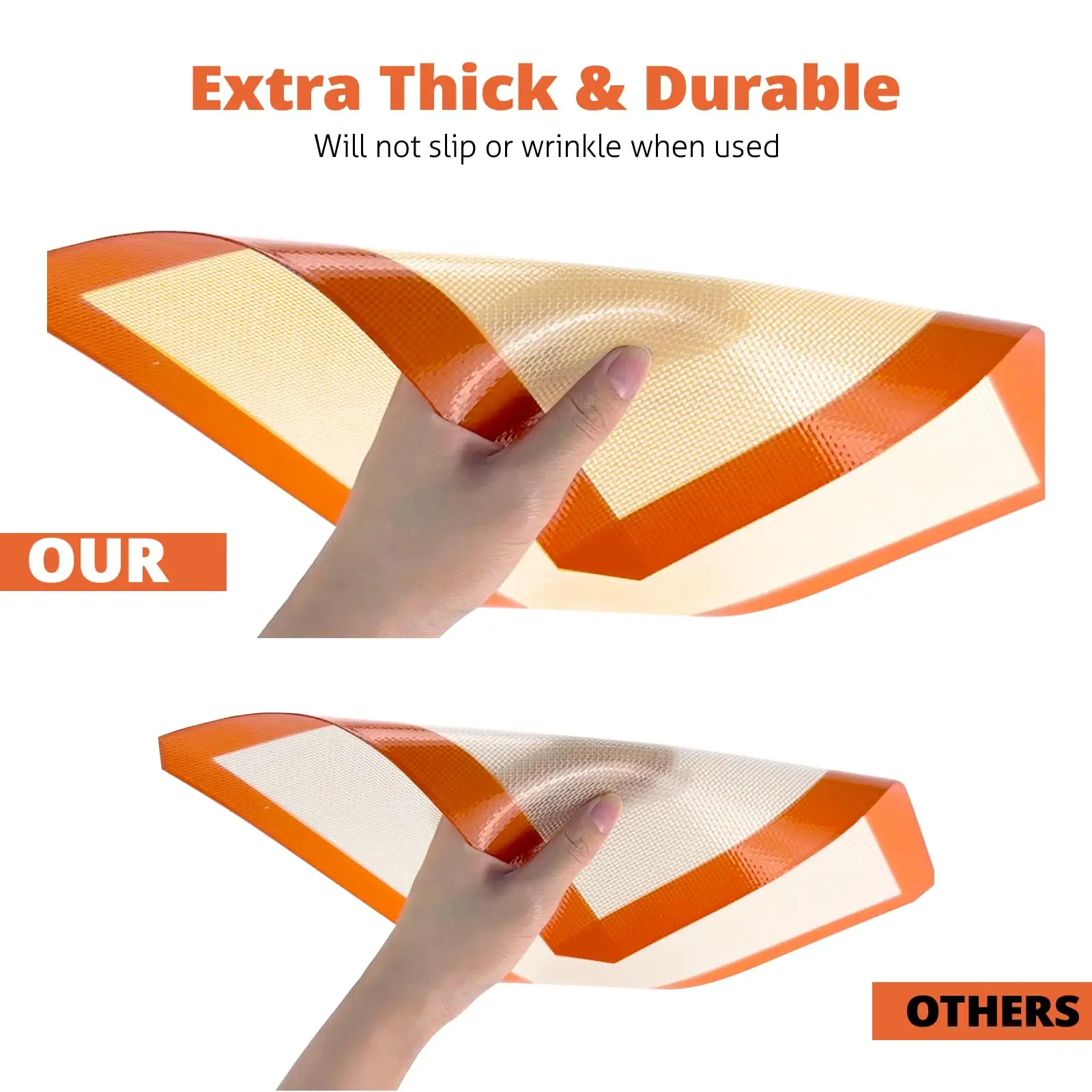 Lazymi Tapis De Cuisson En Silicone Pour Dutch Oven - Lot De 2 PCS Orange
